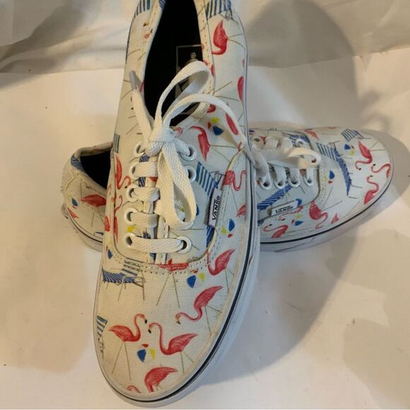Vans Pink Flamingos Beach Chair Retro Pool Summer Vibes Shoes MENS 6.5/ women 8 - Picture 3 of 13